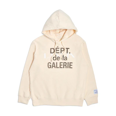 Gallery Dept FW23 Cream Alphabet Print Hoodie Unisex Pullover Long Sleeve RW-HOG003-CREM-M
