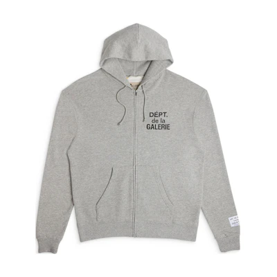 Gallery Dept FW23 Letter Print Hoodie Unisex Gray FZH-2020-HGRY-M