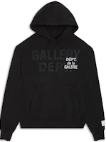 Gallery Dept FW23 Letter Print Pullover Hoodie Black Long Sleeve GDLH-50008-BLCK Gallery Dept FW23 Letter Print Pullover Hoodie Black Long Sleeve GDLH-50008-BLCK