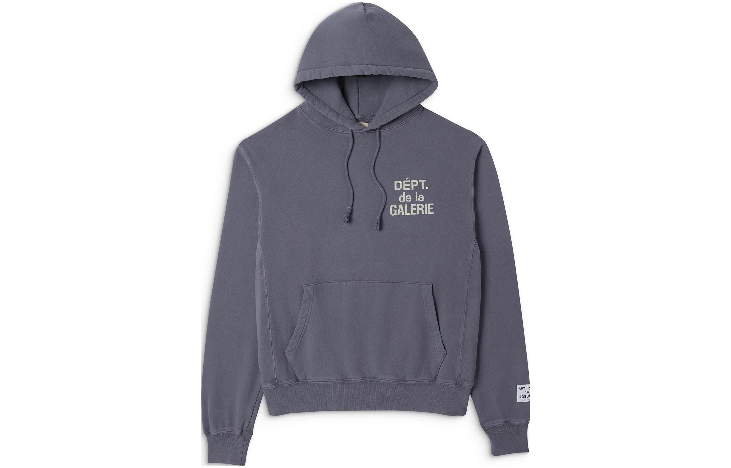 Gallery Dept FW23 Navy Blue Logo Print Hoodie Unisex Long Sleeve Pullover FLH-2010-VNVY-M