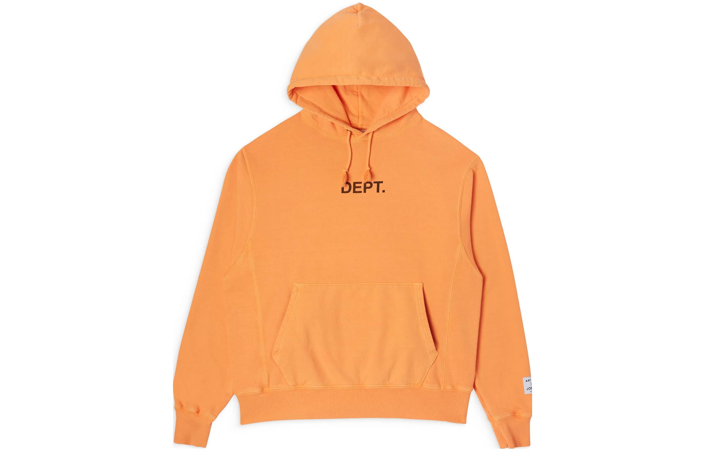 Gallery Dept FW23 Orange Letter Print Hoodie Unisex Pullover Sweater DT-2065-FORG-M