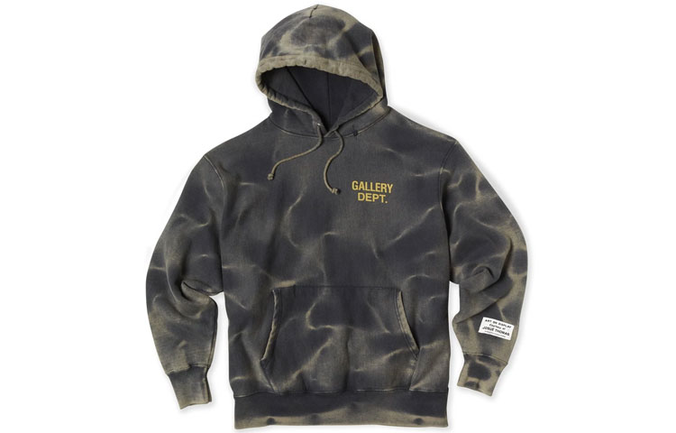 Gallery Dept GD Sunfaded Pullover Hoodie Washed Dark Grey GD-SS21-065