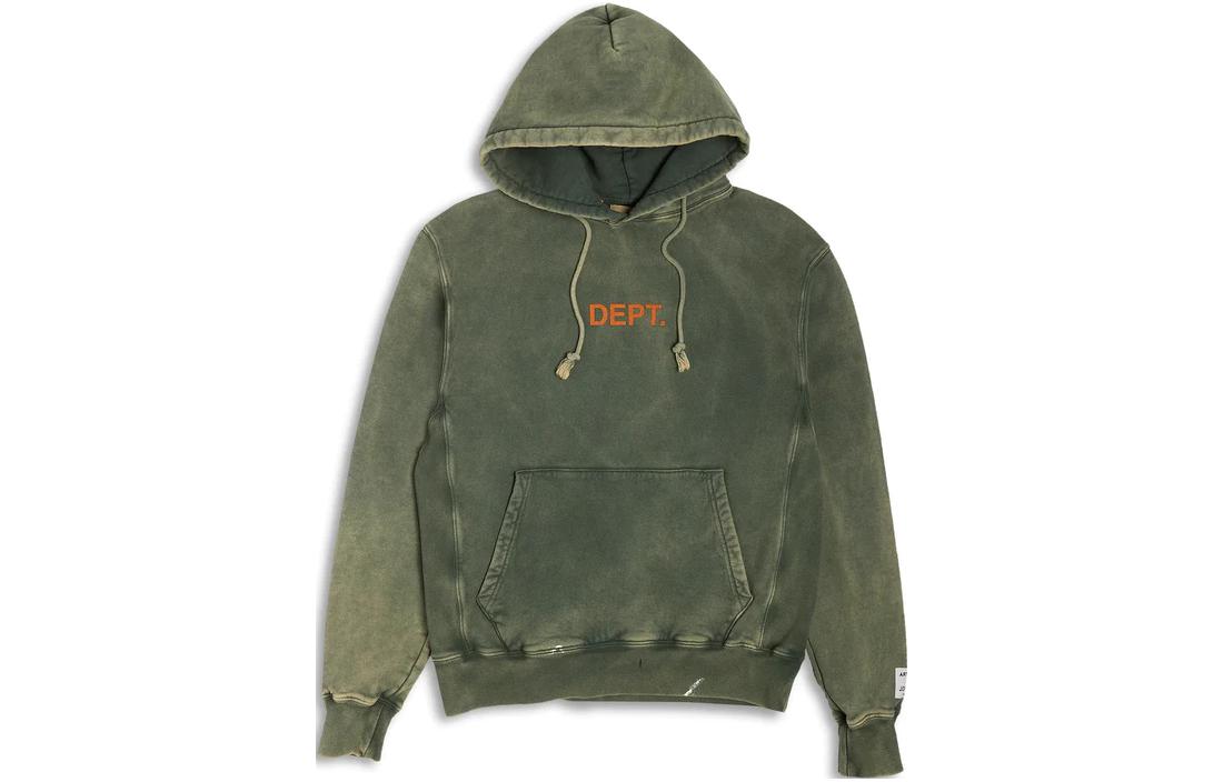 Gallery Dept Gradient Letter Print Green Hoodie CLH-2041-FOGR