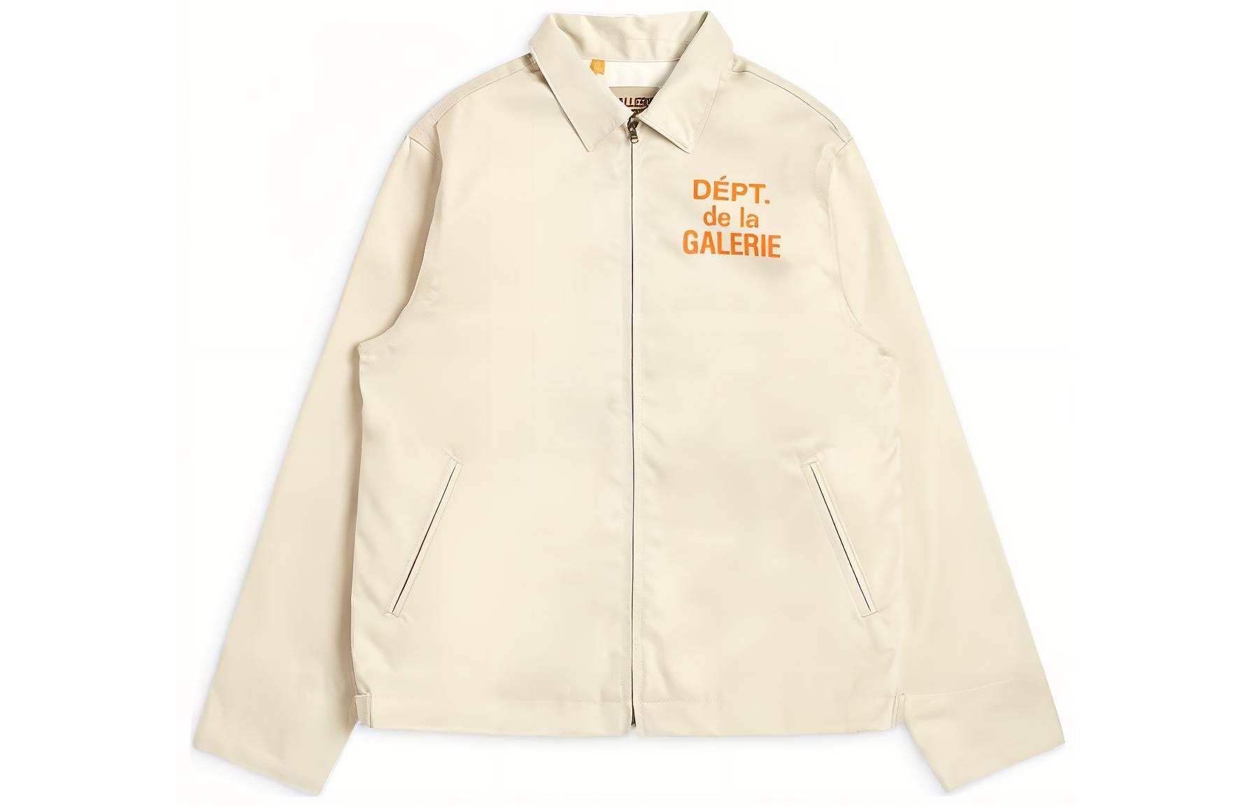 Gallery Dept Letter Collar Zip-Up Casual Jacket Unisex MFJK-6071-CREM