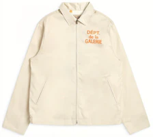 Gallery Dept Letter Collar Zip-Up Casual Jacket Unisex MFJK-6071-CREM Gallery Dept Letter Collar Zip-Up Casual Jacket Unisex MFJK-6071-CREM