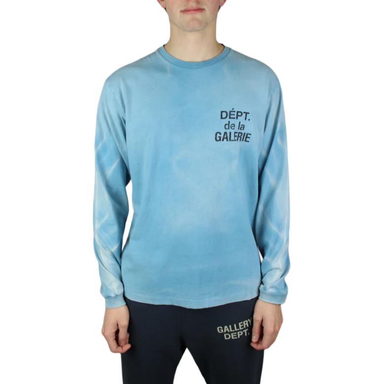 Gallery Dept Letter Graphic Crewneck Long Sleeve Sweatshirt Blue - Men FLS-60056-TEAL