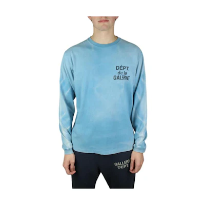 Gallery Dept Letter Graphic Crewneck Long Sleeve Sweatshirt Blue - Men FLS-60056-TEAL