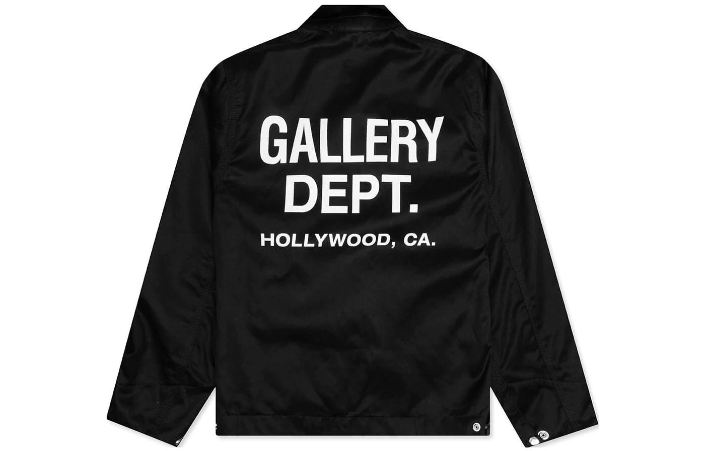 Gallery Dept Letter Logo Print Long Sleeve Jacket Men’s Black MJK60000BLCK