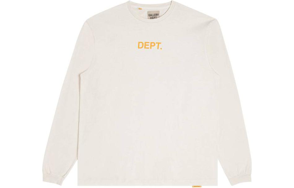 Gallery Dept Letter Print Crewneck Long Sleeve Sweatshirt Grey White DT-1171-CREA