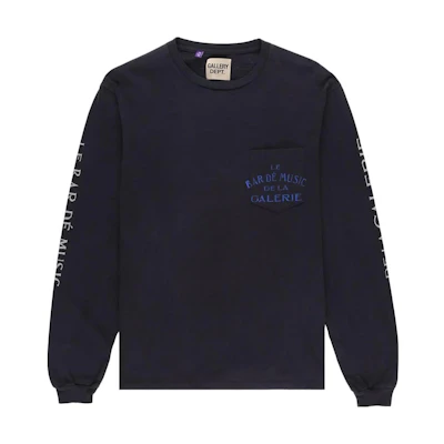 Gallery Dept Letter Print Crewneck Long Sleeve Sweatshirt Black LEBR-1100-BLAC