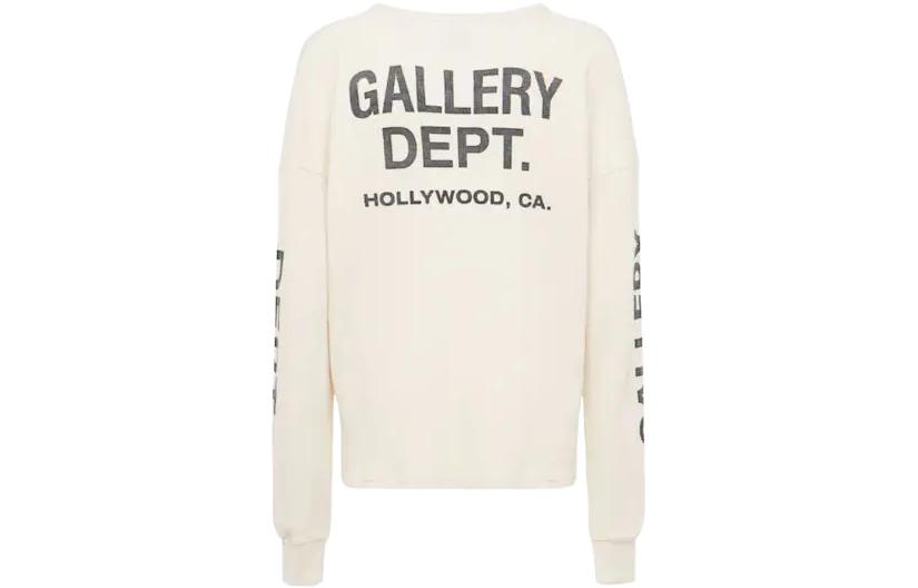 Gallery Dept Letter Print Crewneck Sweatshirt Men’s Off-White GD-SS21-089
