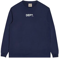 Gallery Dept Letter Print Loose Crewneck Sweatshirt Navy Blue DT-1110-NAVY Gallery Dept Letter Print Loose Crewneck Sweatshirt Navy Blue DT-1110-NAVY