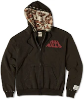 Gallery Dept Letter Print Zip Hoodie Unisex Black GD-SS21-080 Gallery Dept Letter Print Zip Hoodie Unisex Black GD-SS21-080