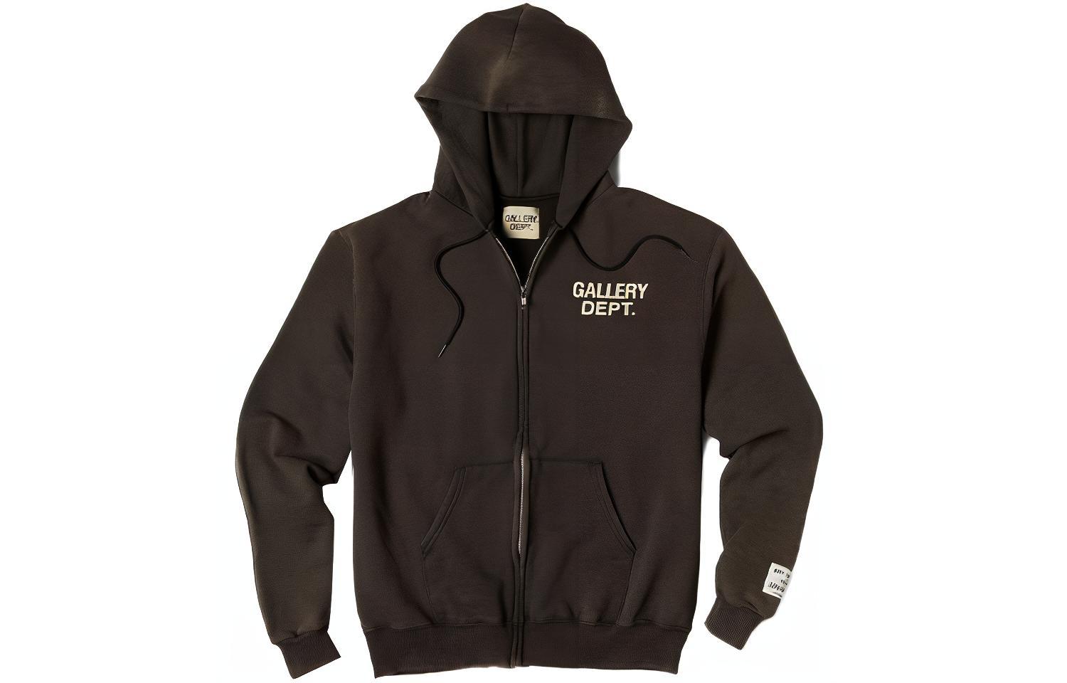 Gallery Dept Logo Print Oversized Hoodie Unisex Black GD-SS21-009