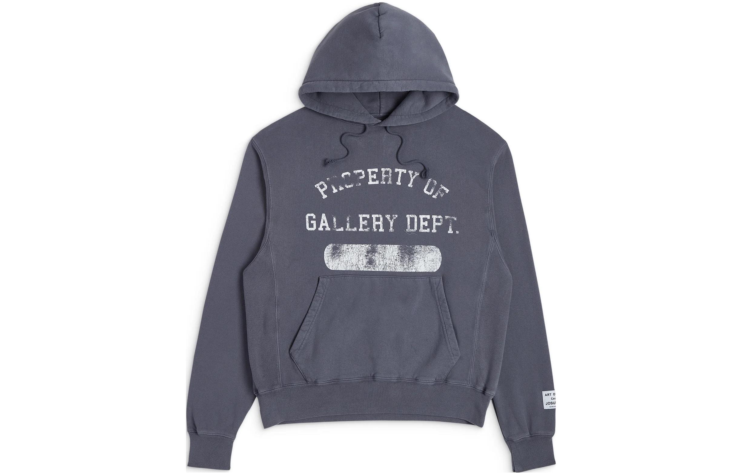 Gallery Dept Logo Printed Hoodie Unisex Casual Long Sleeve Pullover Sweatshirt PO-2010-VNVY-M
