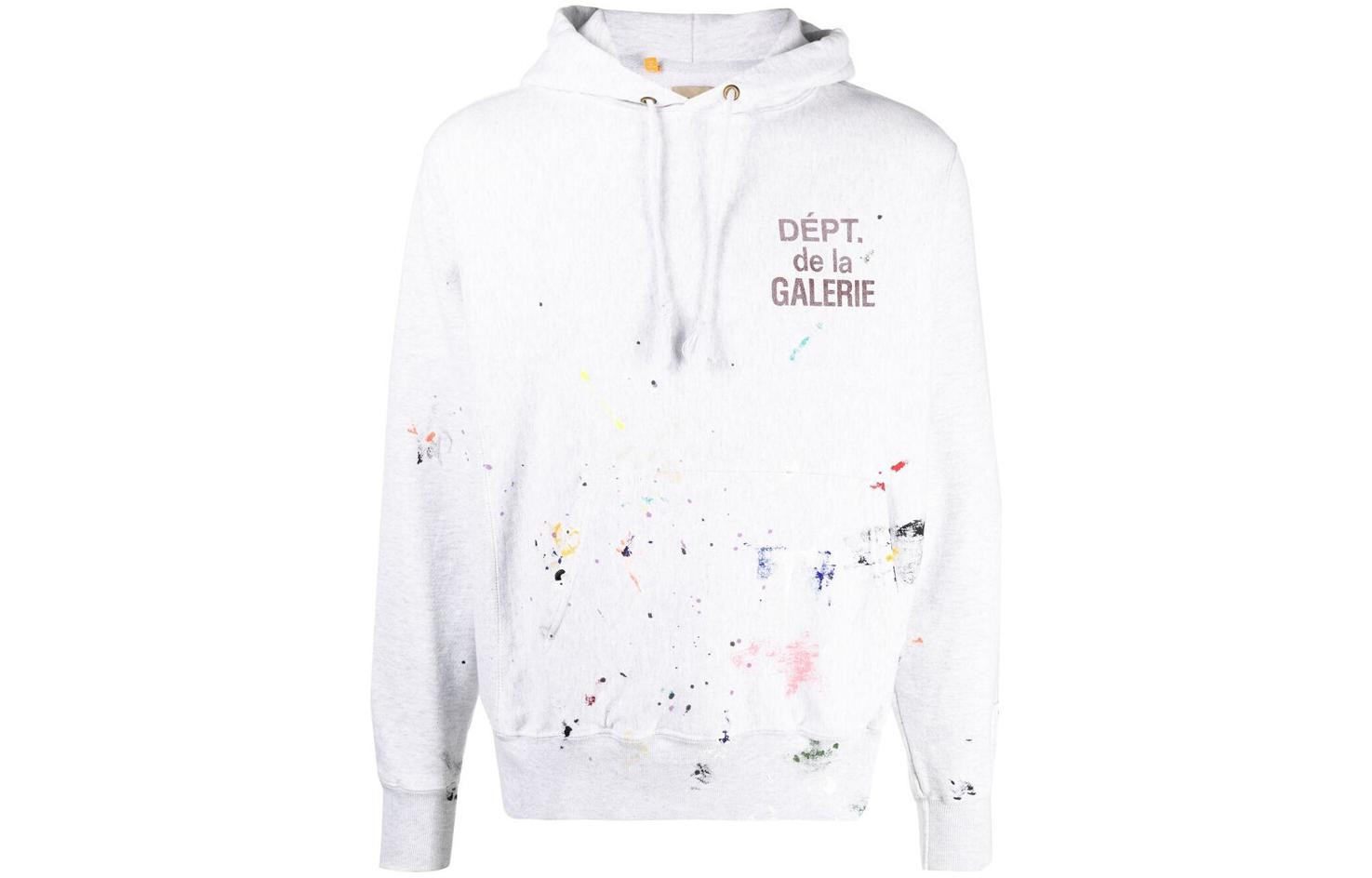 Gallery Dept Oversized White Hoodie Long Sleeve GDFR2025P