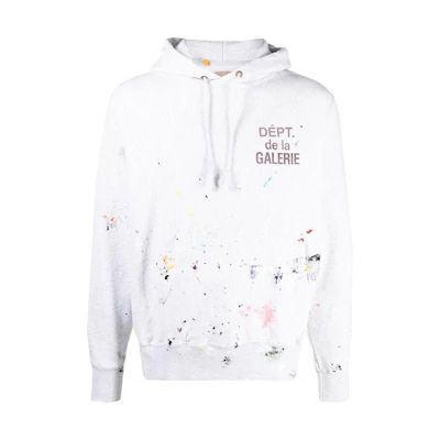 Gallery Dept Oversized White Hoodie Long Sleeve GDFR2025P