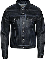 Gallery Dept Solid Black Point Collar Button-Up Jacket Men’s Black ADJ6-000BLAC Gallery Dept Solid Black Point Collar Button-Up Jacket Men’s Black ADJ6-000BLAC