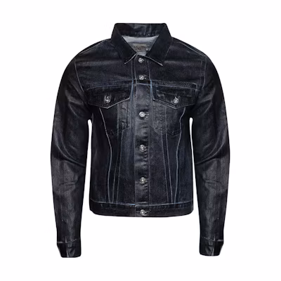 Gallery Dept Solid Black Point Collar Button-Up Jacket Men’s Black ADJ6-000BLAC