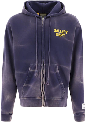 Gallery Dept SS22 Blue Logo Print Zip Hoodie for Men - Casual Loose Fit SFFZH2020NAVY Buy Gallery Dept SS22 Blue Logo Print Zip Hoodie for Men - Casual Loose Fit SFFZH2020NAVY