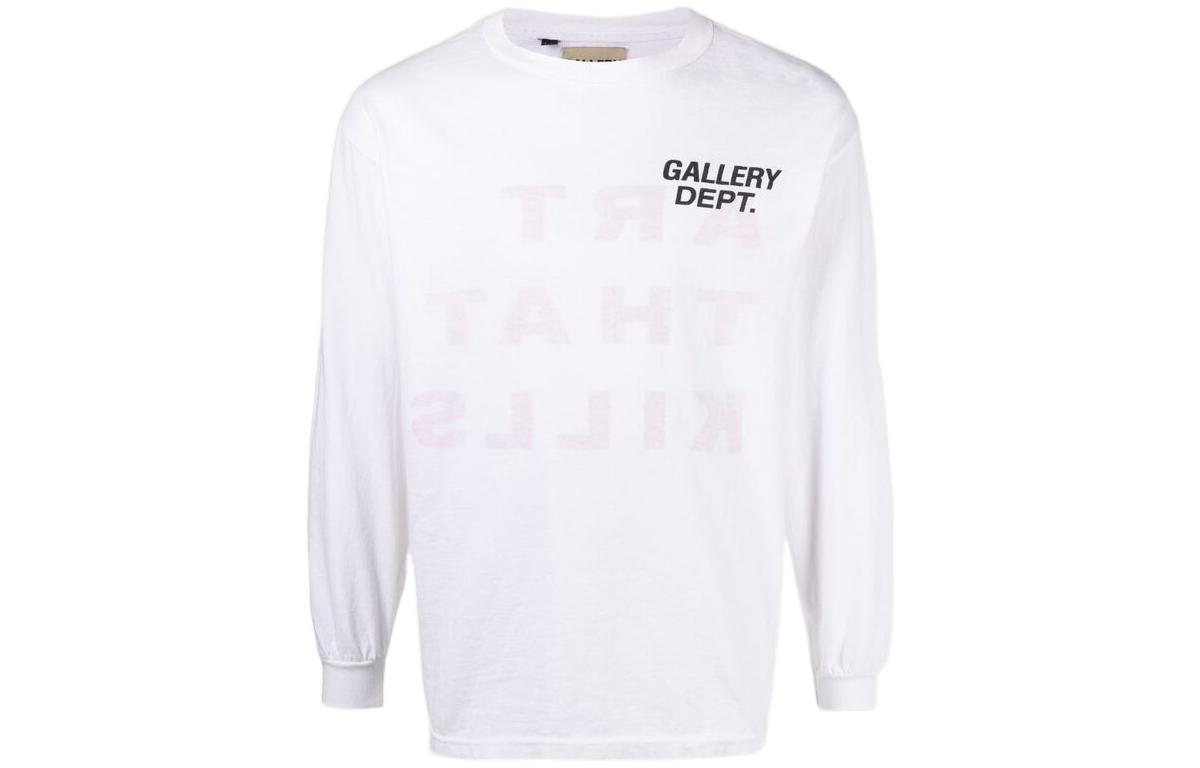 Gallery Dept SS22 Logo Print Crewneck Long Sleeve Sweatshirt White Unisex BATK1130WHTE