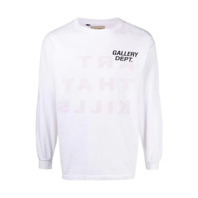 Gallery Dept SS22 Logo Print Crewneck Long Sleeve Sweatshirt White Unisex BATK1130WHTE