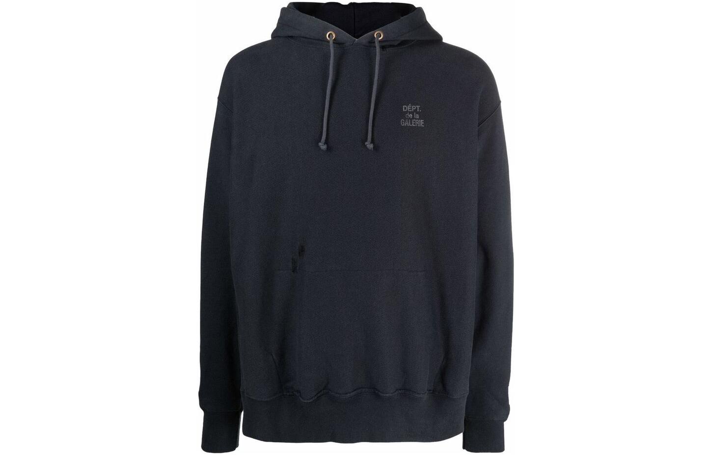 Gallery Dept SS22 Solid Color Logo Hoodie Unisex Blue ATKR0000BLCK