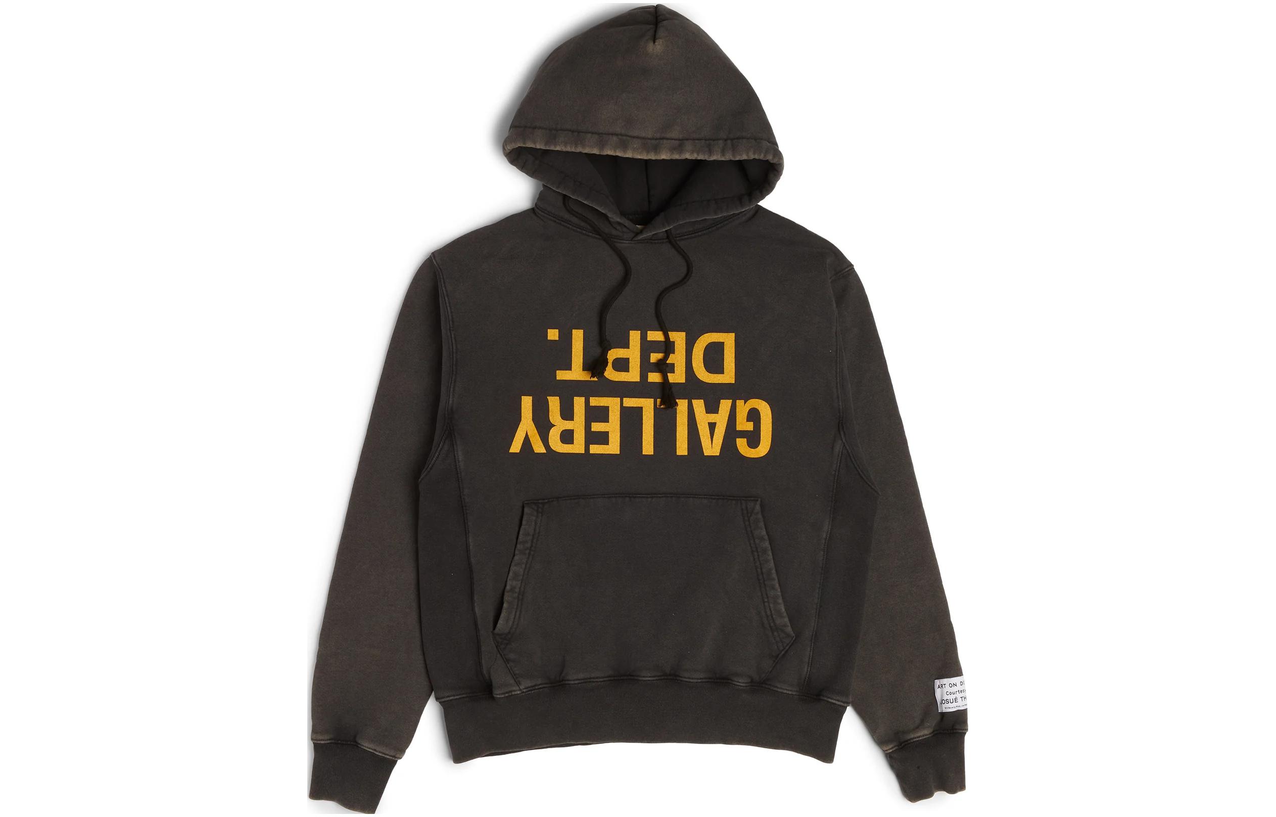 Gallery Dept SS23 Brown Black Logo Print Pullover Hoodie ENU-2000-BLCK
