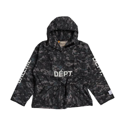 Gallery Dept SS23 Camouflage Logo Print Hoodie Mens Grey Black DCA6080BGCM