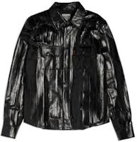 Gallery Dept SS23 Glossy Collar Jacket Black Mens STEF-6000-BLCK Gallery Dept SS23 Glossy Collar Jacket Black Mens STEF-6000-BLCK