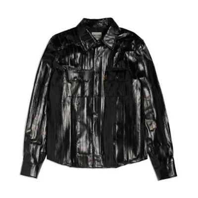Gallery Dept SS23 Glossy Collar Jacket Black Mens STEF-6000-BLCK