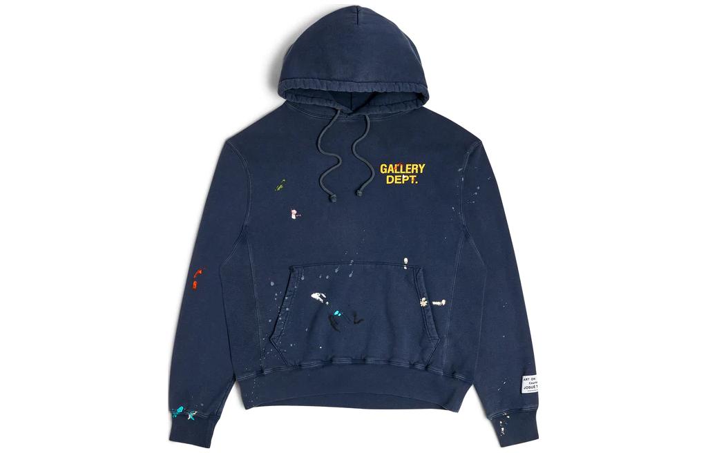Gallery Dept SS23 Letter Logo Hoodie Navy Unisex Casual Sweatshirt EN-2010R-NAVY
