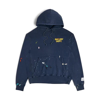 Gallery Dept SS23 Letter Logo Hoodie Navy Unisex Casual Sweatshirt EN-2010R-NAVY