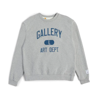 Gallery Dept SS23 Letter Print Long Sleeve Sweatshirt Gray AD2320HGRY