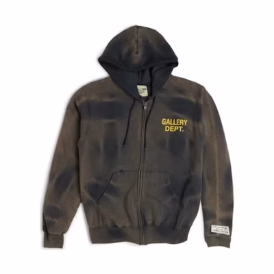 Gallery Dept SS23 Tie-Dye Logo Zip Hoodie Brown - Fashion SFZH-2020-NAVY