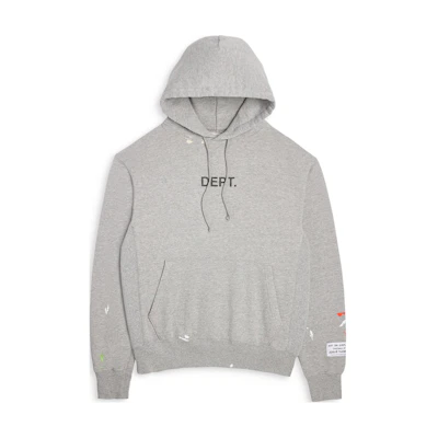 Gallery Dept Unisex Gray Hoodie with Letter Print Long Sleeves DT-2020R-HGRY