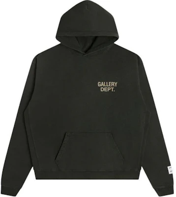 Gallery Dept Vintage Black Letter Print Hoodie Long Sleeve GDLH-50025-VINT Buy Gallery Dept Vintage Black Letter Print Hoodie Long Sleeve GDLH-50025-VINT