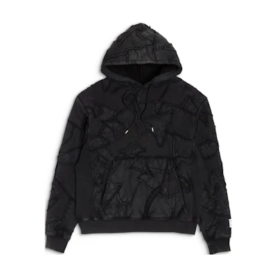 Gallery Dept Washed Patchwork Hoodie Black Men’s Long Sleeve CLH-2011-BLCK-M
