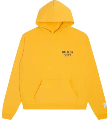 Gallery Dept Yellow Letter Hoodie Long Sleeve Sweatshirt GDLH-50025-GOLD Buy Gallery Dept Yellow Letter Hoodie Long Sleeve Sweatshirt GDLH-50025-GOLD
