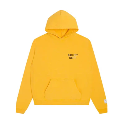 Gallery Dept Yellow Letter Hoodie Long Sleeve Sweatshirt GDLH-50025-GOLD