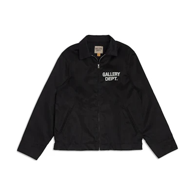 Gallery Dept Zip-Up Letter Collar Jacket Unisex Black Long Sleeve MJK-60000-BLCK-M