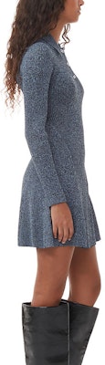 GANNI Vestido Azul Plata Lago Cuello Polo Manga Larga Color Sólido K2156695 Purchase GANNI Vestido Azul Plata Lago Cuello Polo Manga Larga Color Sólido K2156695