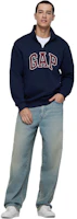 GAP Carbon Brushed Logo Fleece Stand Collar Sweatshirt Unisex. 609264 GAP Carbon Brushed Logo Fleece Stand Collar Sweatshirt Unisex. 609264