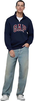 GAP Sweatshirt Unisex Logo Brushed Carbon Stand Collar Fleece. 609264 Buy GAP Sweatshirt Unisex Logo Brushed Carbon Stand Collar Fleece. 609264