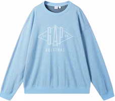 GAP Diamond Logo Printed Denim-Style Knit Sweatshirt Unisex Long Sleeve. 637912 GAP Diamond Logo Printed Denim-Style Knit Sweatshirt Unisex Long Sleeve. 637912