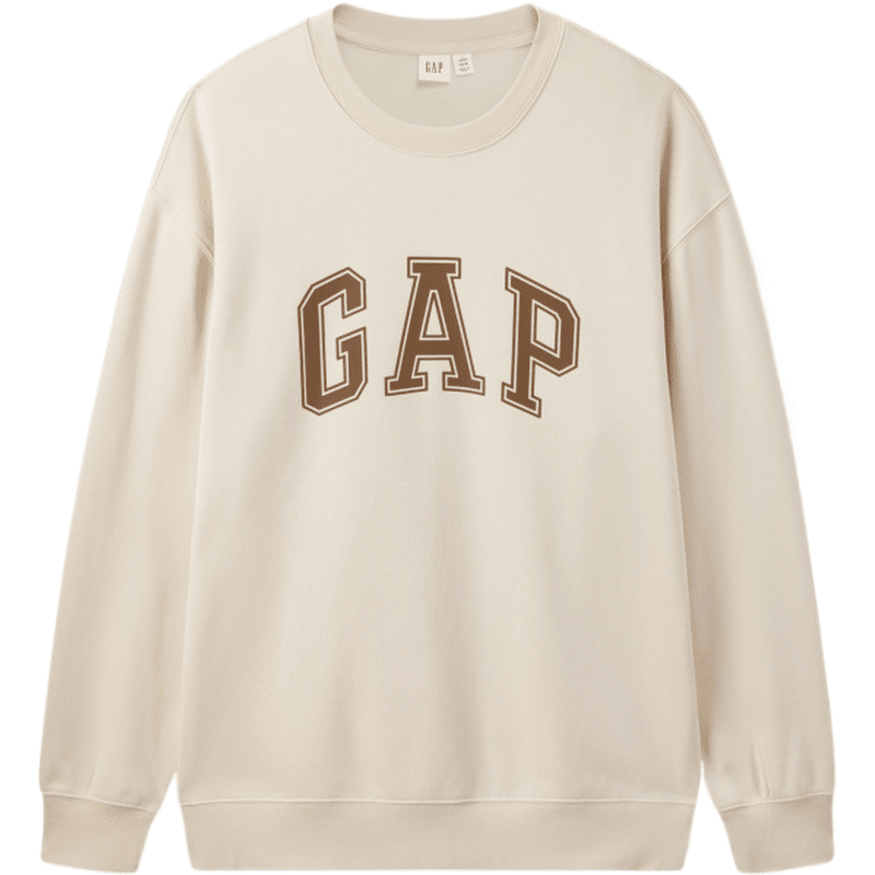 GAP Fall Logo Print Crewneck Fleece Sweatshirt Unisex 658630