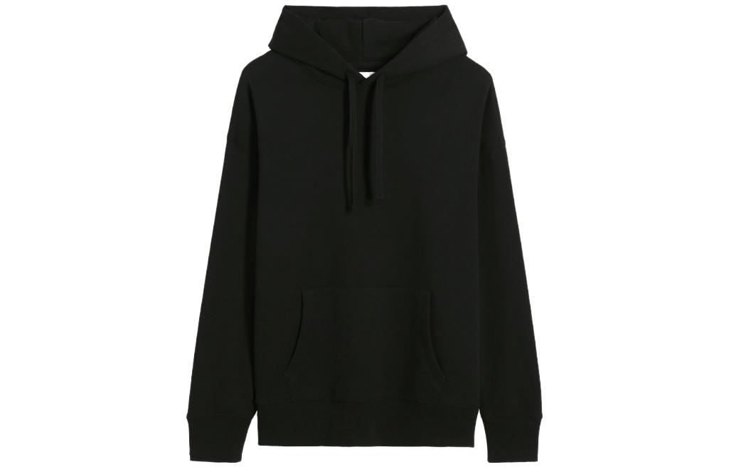 GAP Fleece Lined Hoodie Unisex Solid Color Casual Pullover with Drawstring 826068