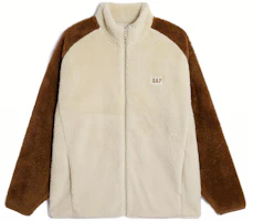 GAP FW23 Colorblock Raglan Fleece Sweatshirt Beige Brown 819411-B GAP FW23 Colorblock Raglan Fleece Sweatshirt Beige Brown 819411-B