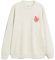 GAP FW23 Fleece-Lined Crewneck Pullover Sweatshirt 841354_X GAP FW23 Fleece-Lined Crewneck Pullover Sweatshirt 841354_X