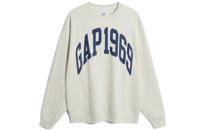 GAP FW23 Fleece-Lined Crewneck Sweatshirt with Letter Print. 762267